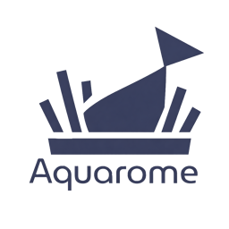 Aquarome Fish and Chips logo.
